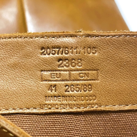 Zara Tan Cognac Brown Platform Knee High Leather Boots 41 10 11 - Picture 9 of 9